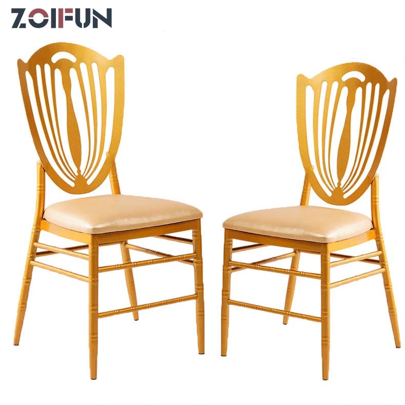 Factory Supply Metal Chair Outdoor Wedding Banquet Chair Hotel Banquet Wedding Chair