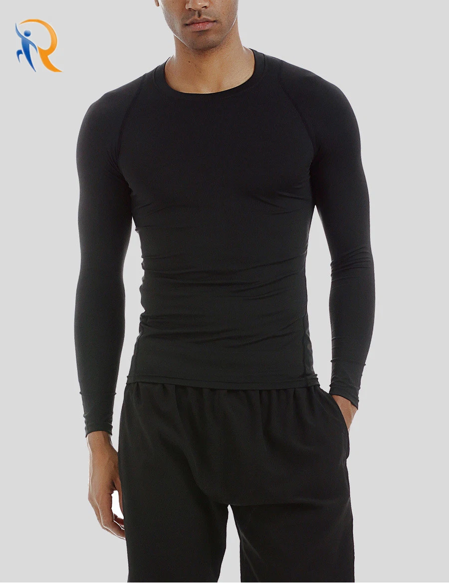 Esportes e academia de Secagem Rápida T-shirt de manga longa Outono e Inverno estanque para homens com camisa de formação Jkt-035
