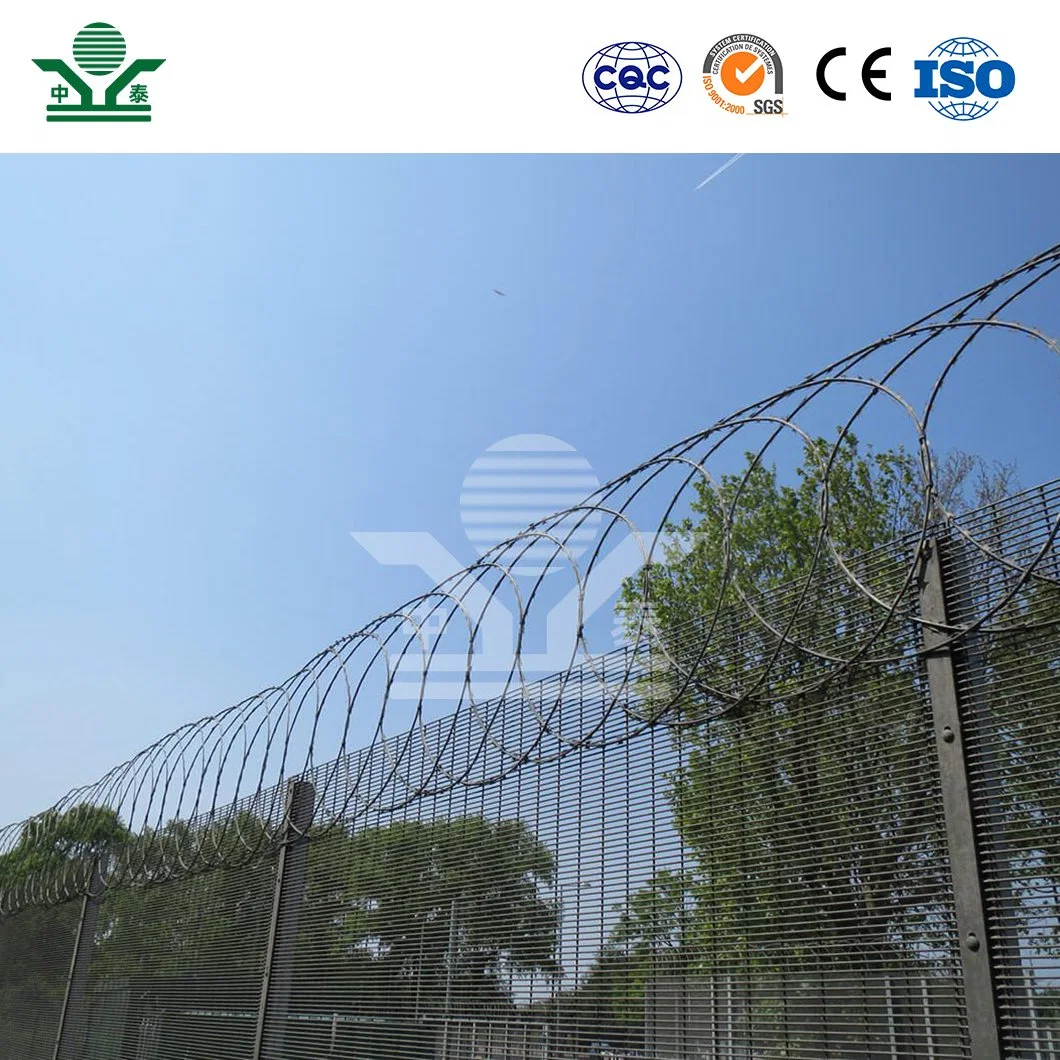 Zhongtai Anti Rust Razor alambre de barbulas China Manufactura 18 pulgadas Diámetro de bobina anillo alambre de barda utilizado para pliegue de seguridad