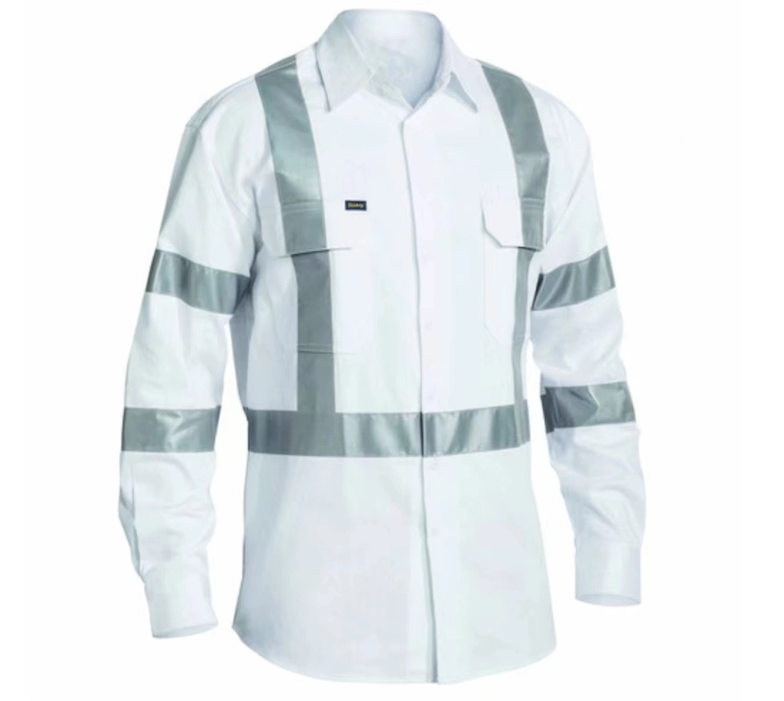 Ropa de seguridad reflectante de alta visibilidad ropa de trabajo mangas largas algodón Camisas