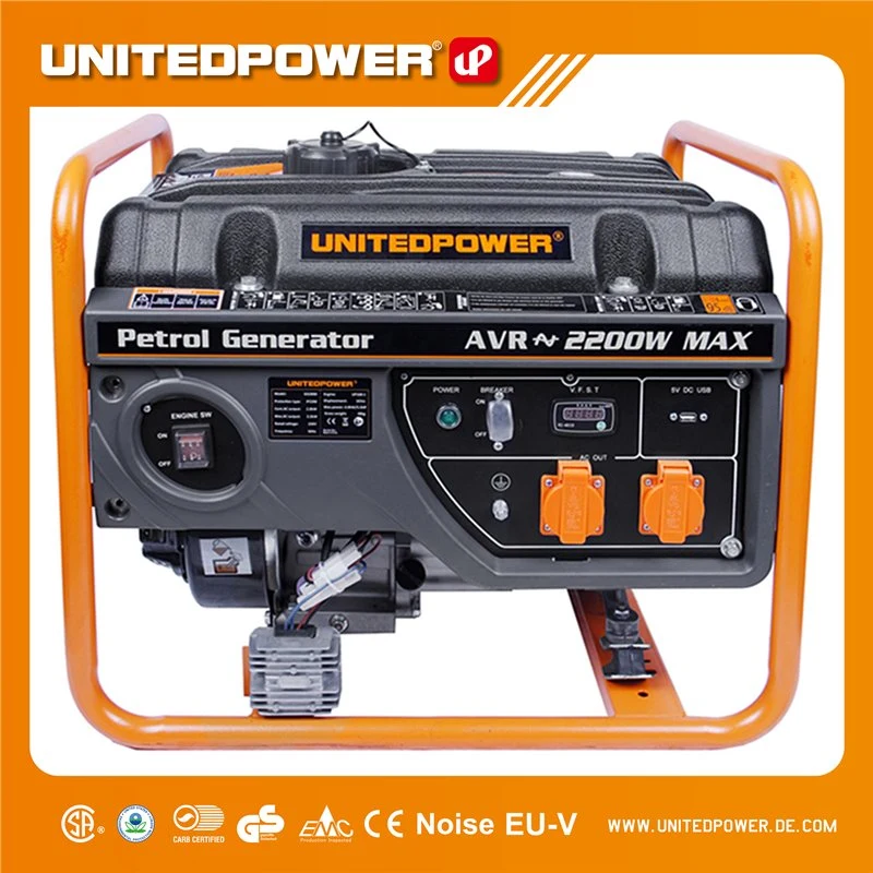 2kw&2kVA Portable Power Electric Gas Gasoline Petrol Small Generator with United Power