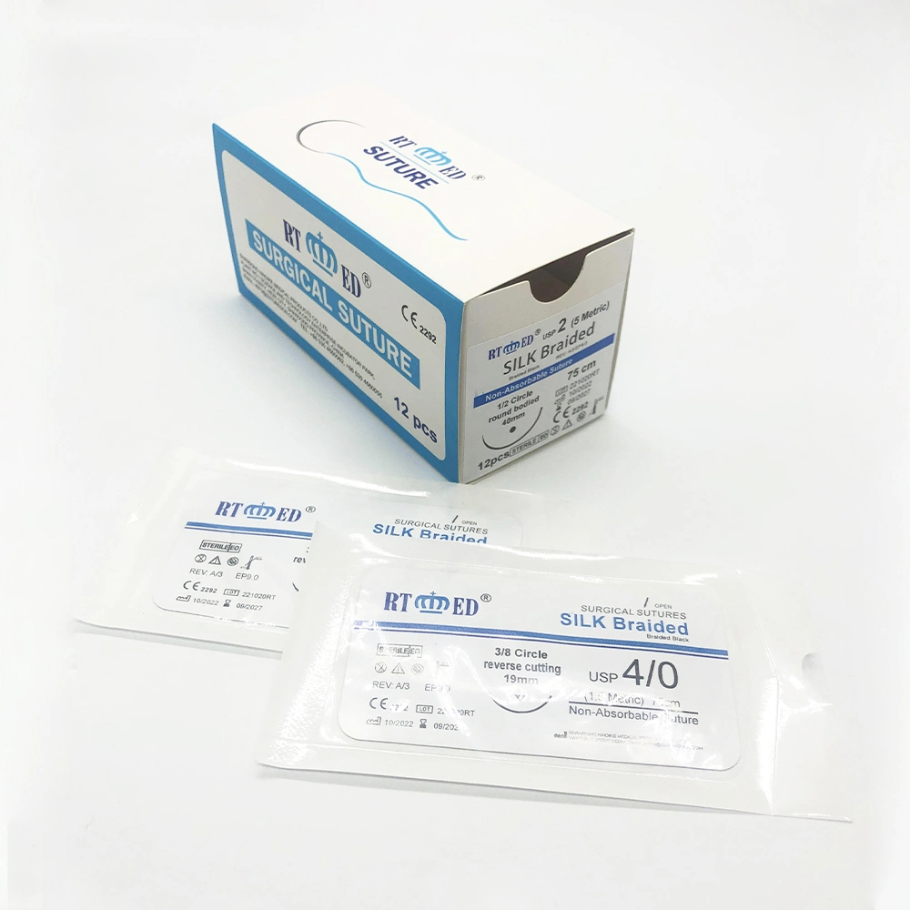 Disposable Medical Supplies /Silk Surgical Medical Sutures with Needle for Surgery