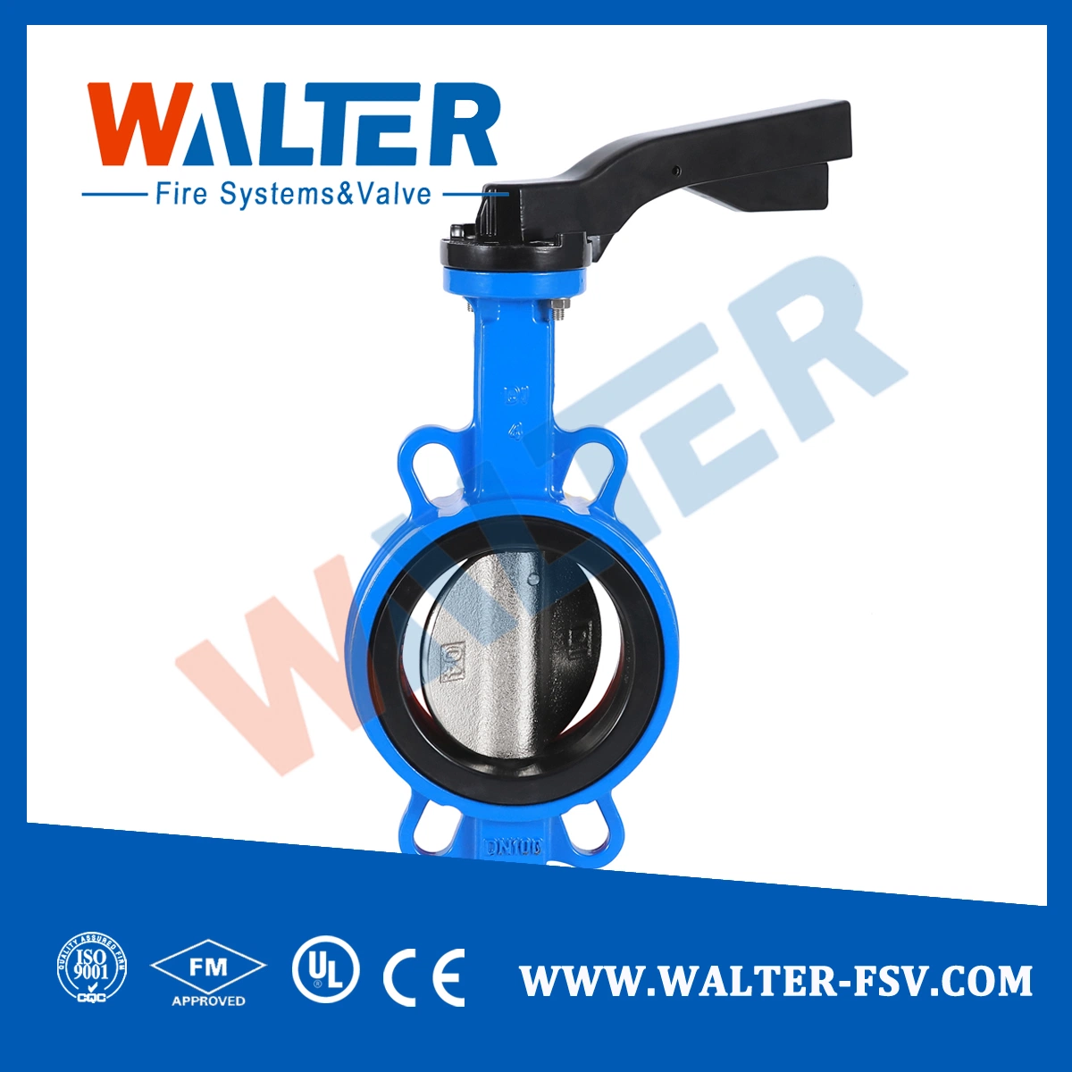 Cast Iron Install on Pipeline Directly Wafer Butterfly Valves