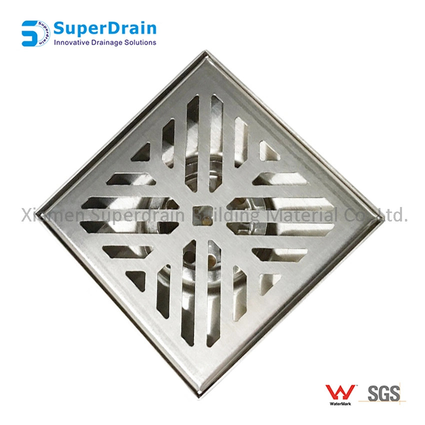 Stainless Steel Bathroom Brass Floor Drain Shower Golden Sink Waste with Filte