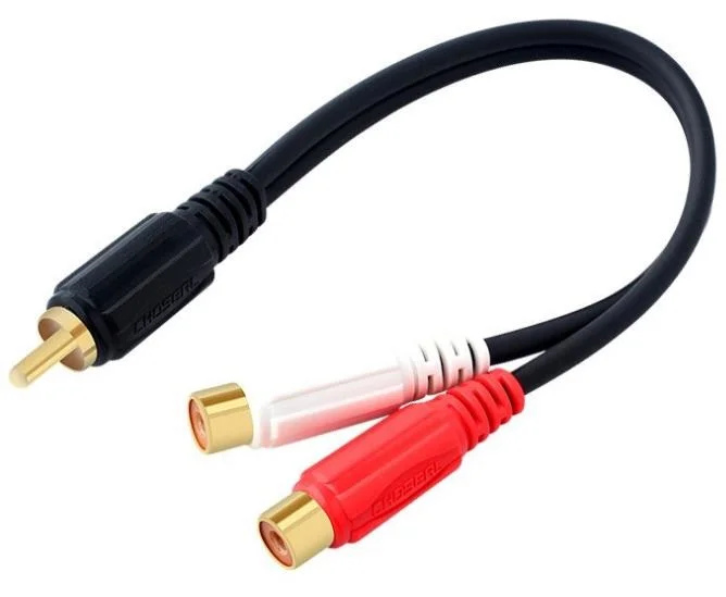 RCA Plugs to 2RCA Jacks, Plastic Molding Shell