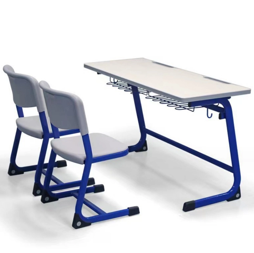 Double bureau d'école et chaise mobilier de salle de classe mobilier d'école