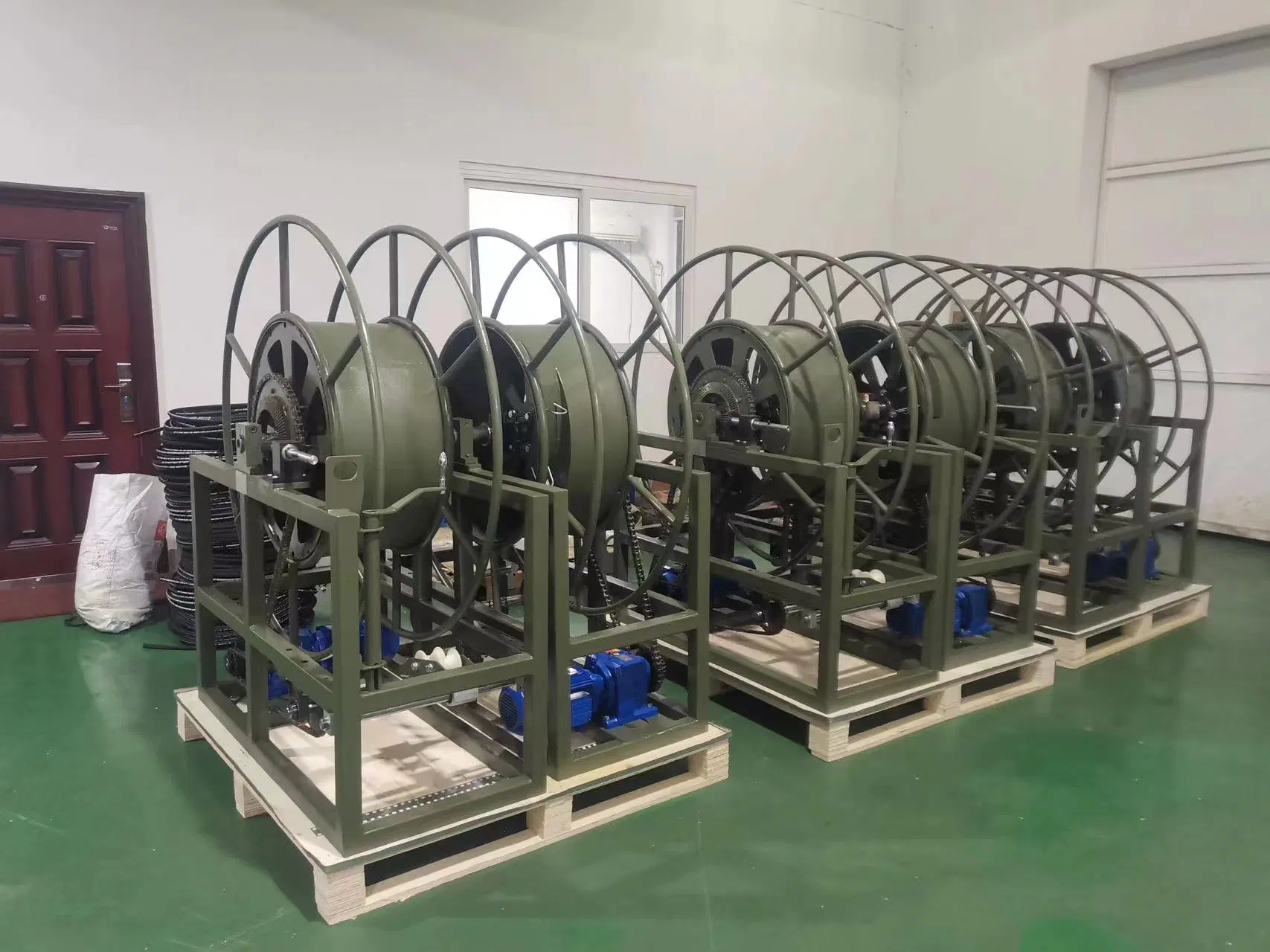 Carrete de manguera militar de acero inoxidable portátil OEM de fábrica