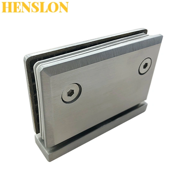 360 Degree Glass to Wall Stainless Steel Casting Connector Clamp Pivot Framelss Shower Door Spring