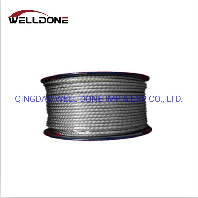 8*19s+FC 8*19s+Iwr 8*19W Galvanized Steel Wire Rope for Elevator