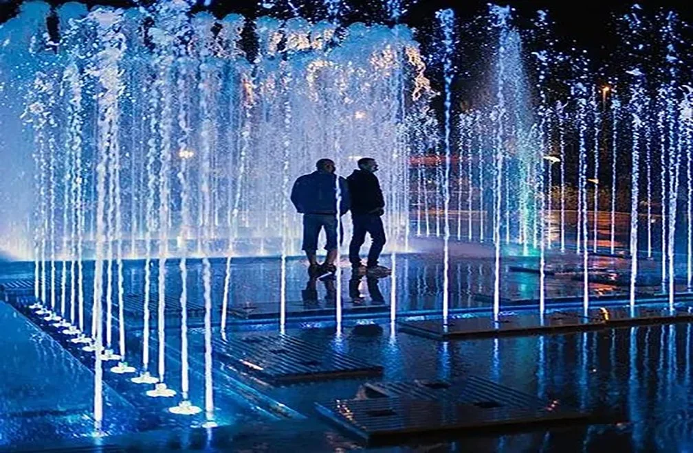 Fuente de efecto grande en la Plaza del Centro Comercial y Jardín proporcionar Diseño e instalación Fuente de agua de efecto Especial