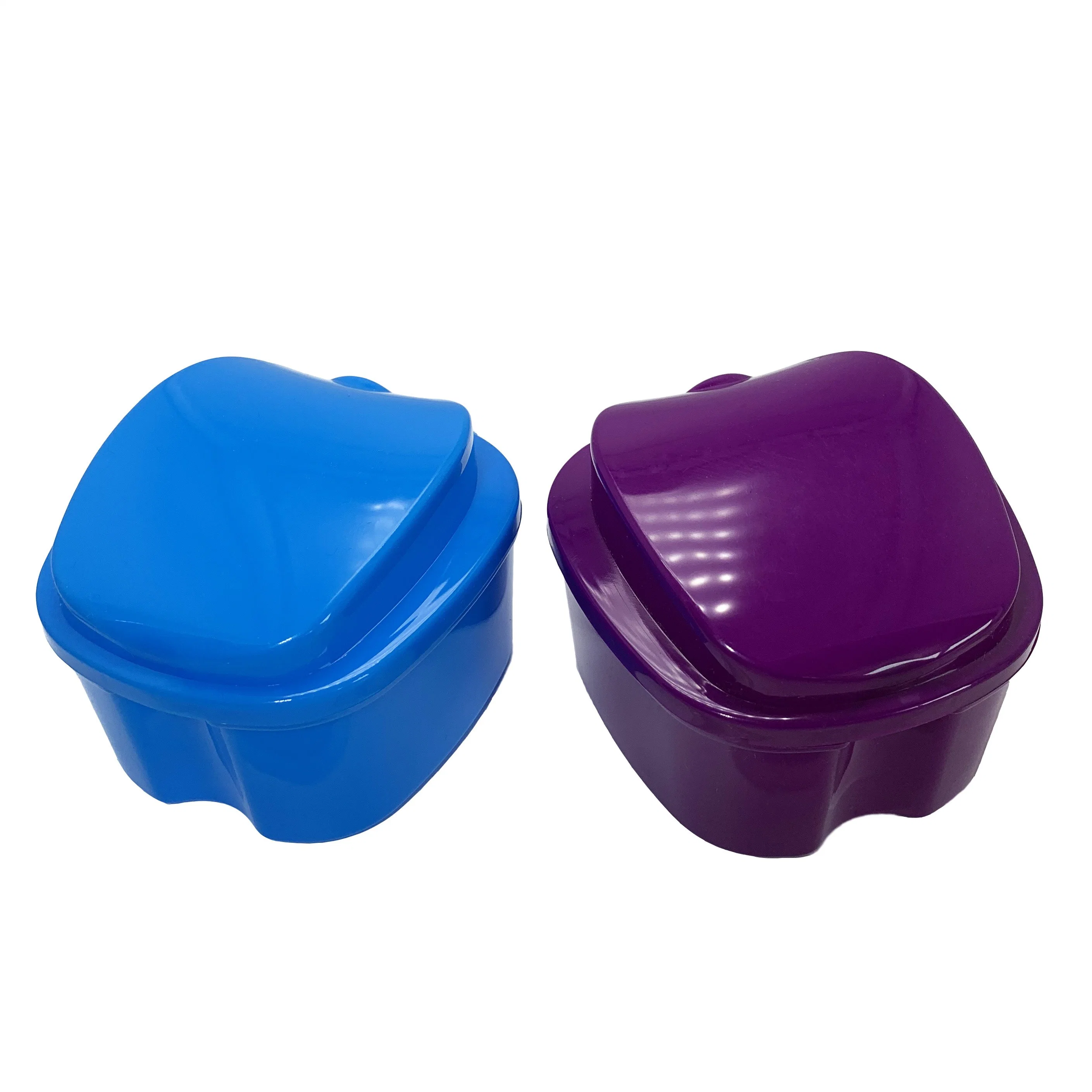 Apple Shape Plastic Denture Box Denture Bath Box with Strainer