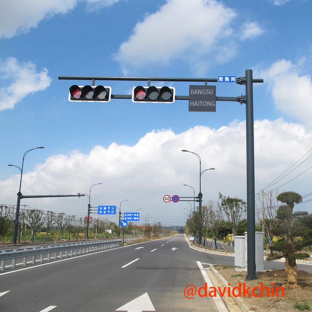 Three Color Full Ball Intelligent LED Solar Power Traffic Signal Light System Include Countdown Timer Arrow