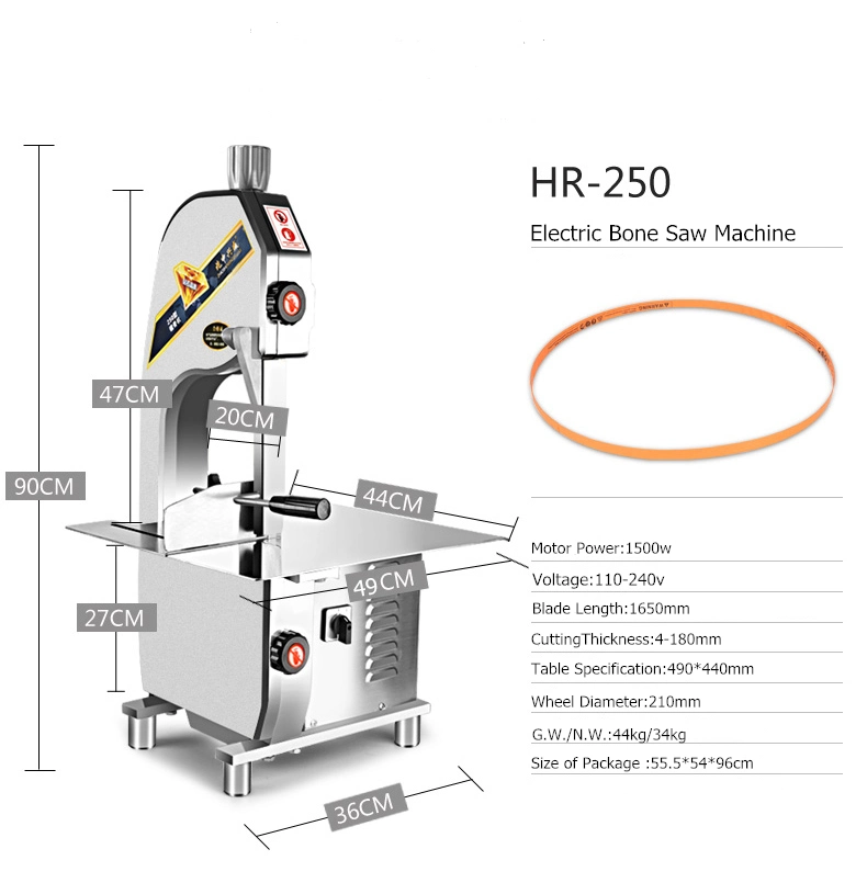 Hr-250 Meat Making Machine Chinese Manufacturer Bone Saw Machine Price Bone Cutting Saw