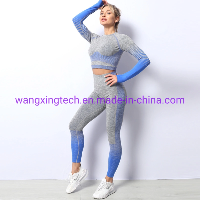 Wholesale/Supplier Seamless Yoga Clothes Two-Piece Suit Female High-Waist Butt-Lifting Quick-Drying Fitness Pants Tight Elastic Yoga Clothes