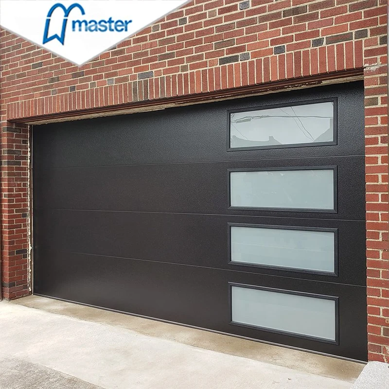 Best Selling High quality/High cost performance  Modern Design Automatic Overhead Sectional Foamed Steel Garage Door with Side Windows