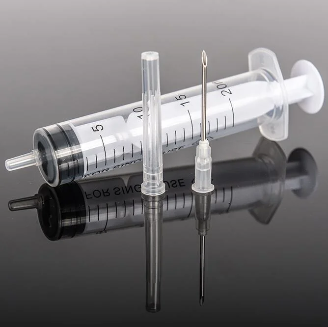 Disposable Sterile Syringe with Needle Made of PP