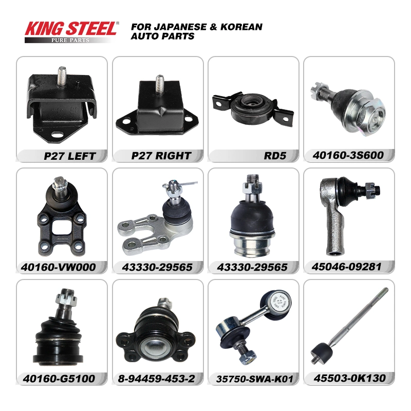 Casquilho do braço de controlo inferior traseiro dianteiro de borracha da suspensão automática em aço Kingsteel Para Toyota Hyundai Mitsubishi Mazda Suzuki Nissan peças