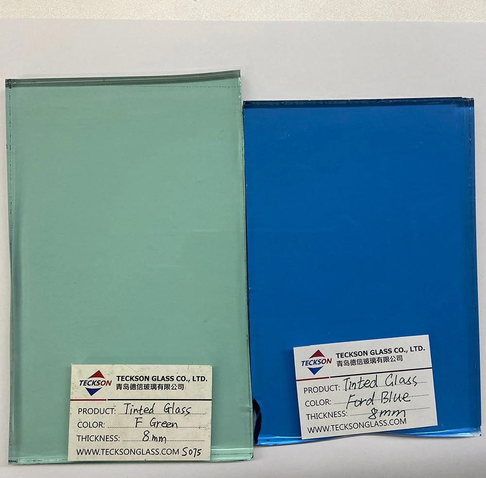 4/5/6/8/10/12mm Colored Ford Blue Tinted Tempered Float Sheet Glass