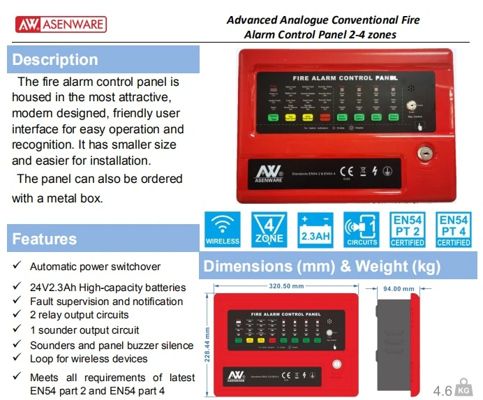 prix d'usine Lpcbce approuvé système d'alarme incendie conventionnels panneau incendie