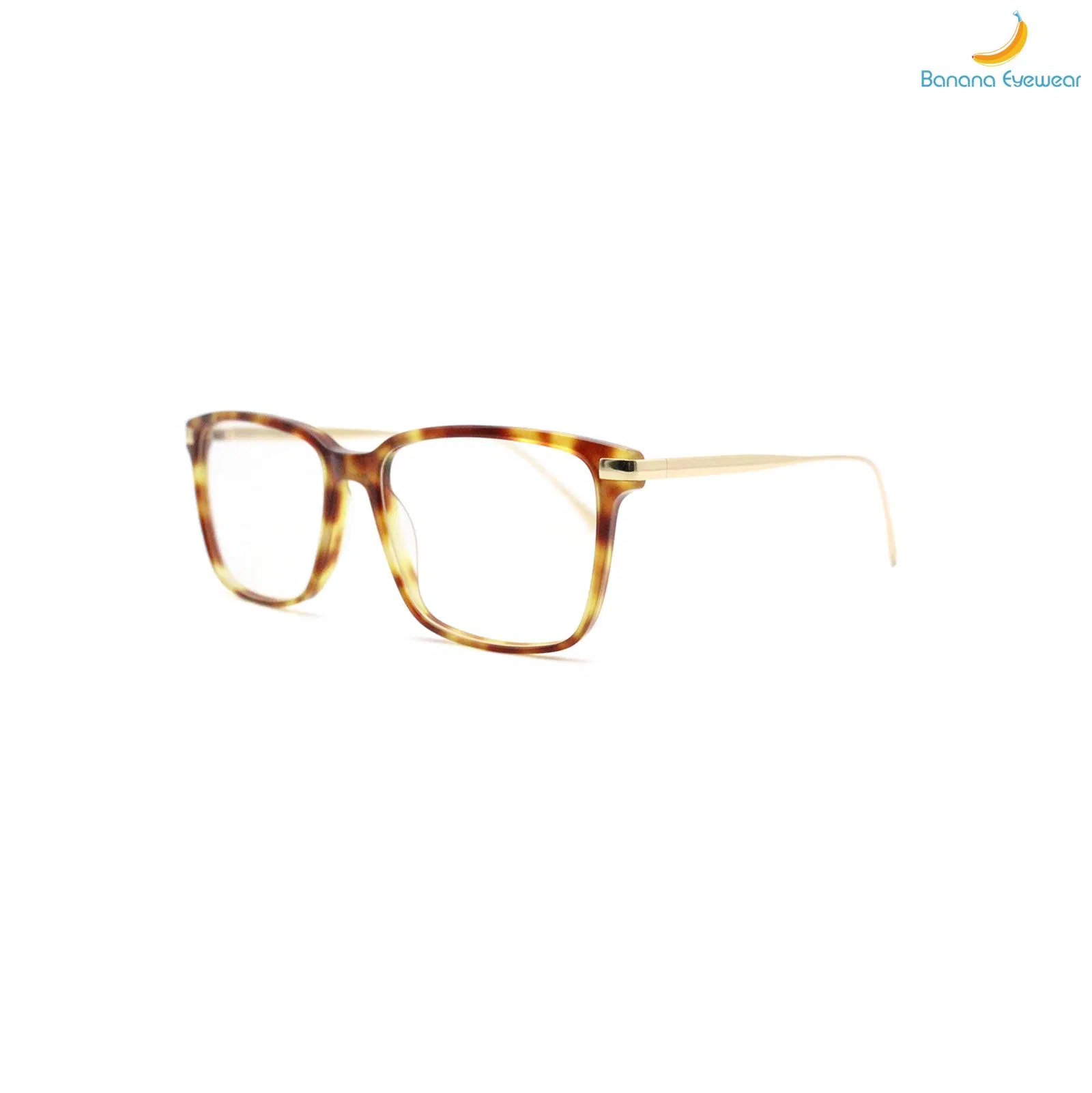 Classic Rectangle Gentlemen Acetate and Metal Combination Glasses Frames