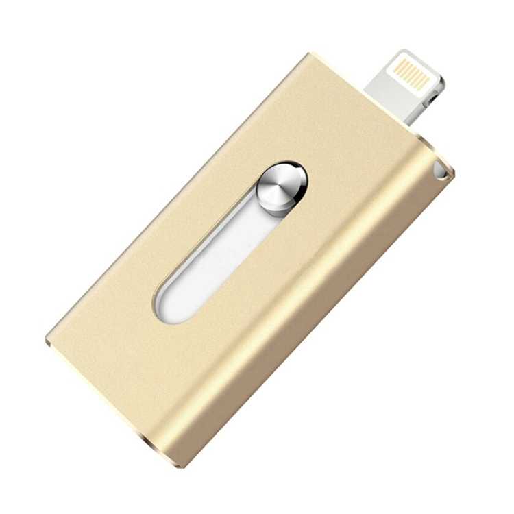 Pen Drive USB OTG de alta qualidade 2.0 com capacidade de 8GB, 16GB, 32GB, 64GB e 128GB para Ios iPhone iPad/PC Android.