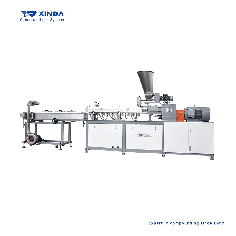 Rubber TPU and Plastic Materials Plastic Granulate Mixer Machine Conical Twin Screw Extruder PVC Compound Line