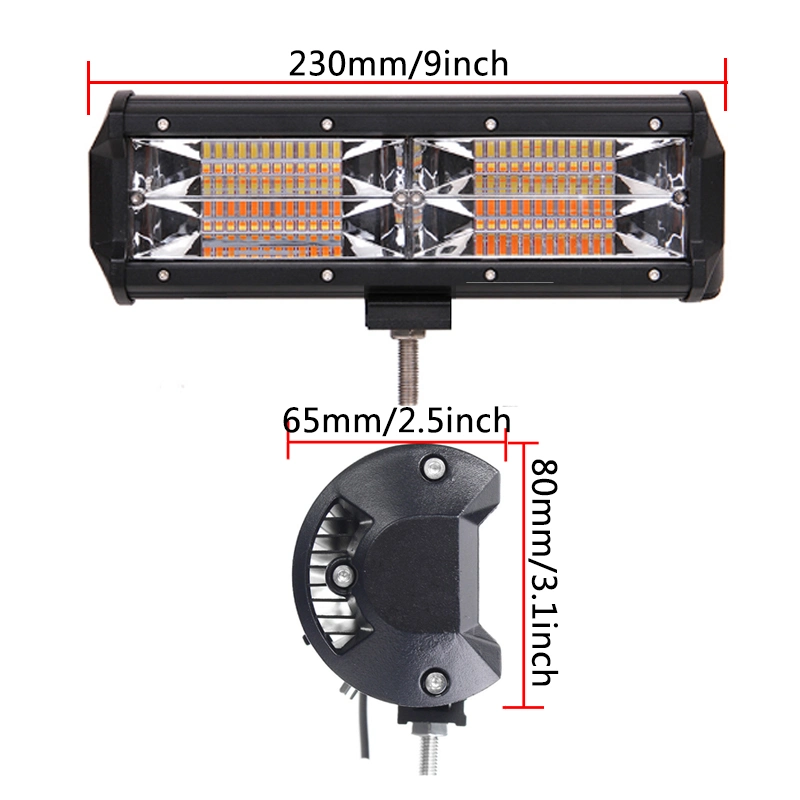 Alto brillo 36W 72W 108W de la barra de luz LED de 12V 24V combinado de la barra de LED LED de inundación Spot la luz de trabajo de conducción