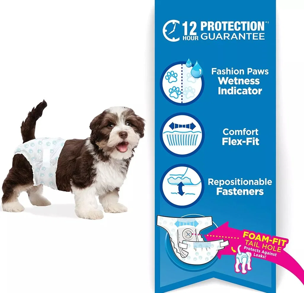 Hot Selling Eco-Friendly Disposable High Absorbent Female and Male Soft Outdoor Pet Wraps Dog Diapers/Pads on Sale in Stocks with FDA