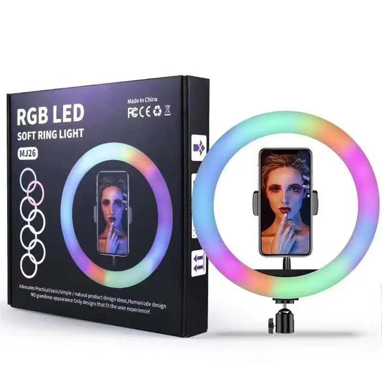 طقم إضاءة RGB LED الدائري بإنارة قابلة للتخفيت لفيديو Makeup Video Studio