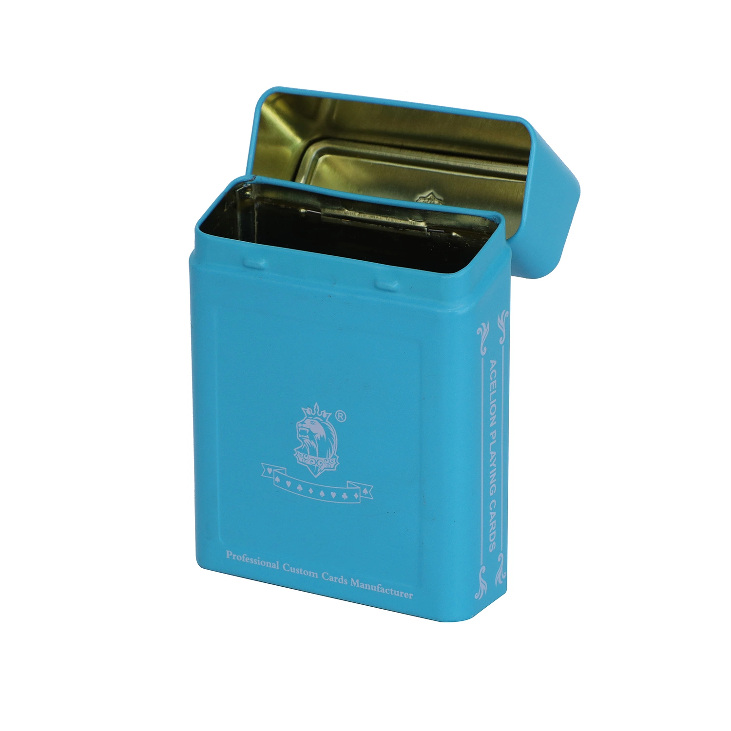 Rectangular Tin Cigarette Cases / Cigarette Packaging Tin Box / Hinged Metal Cigarette Box