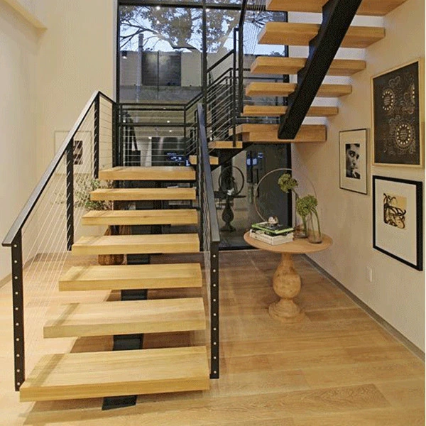 Newly Staircase Design Rubber Wood Steps