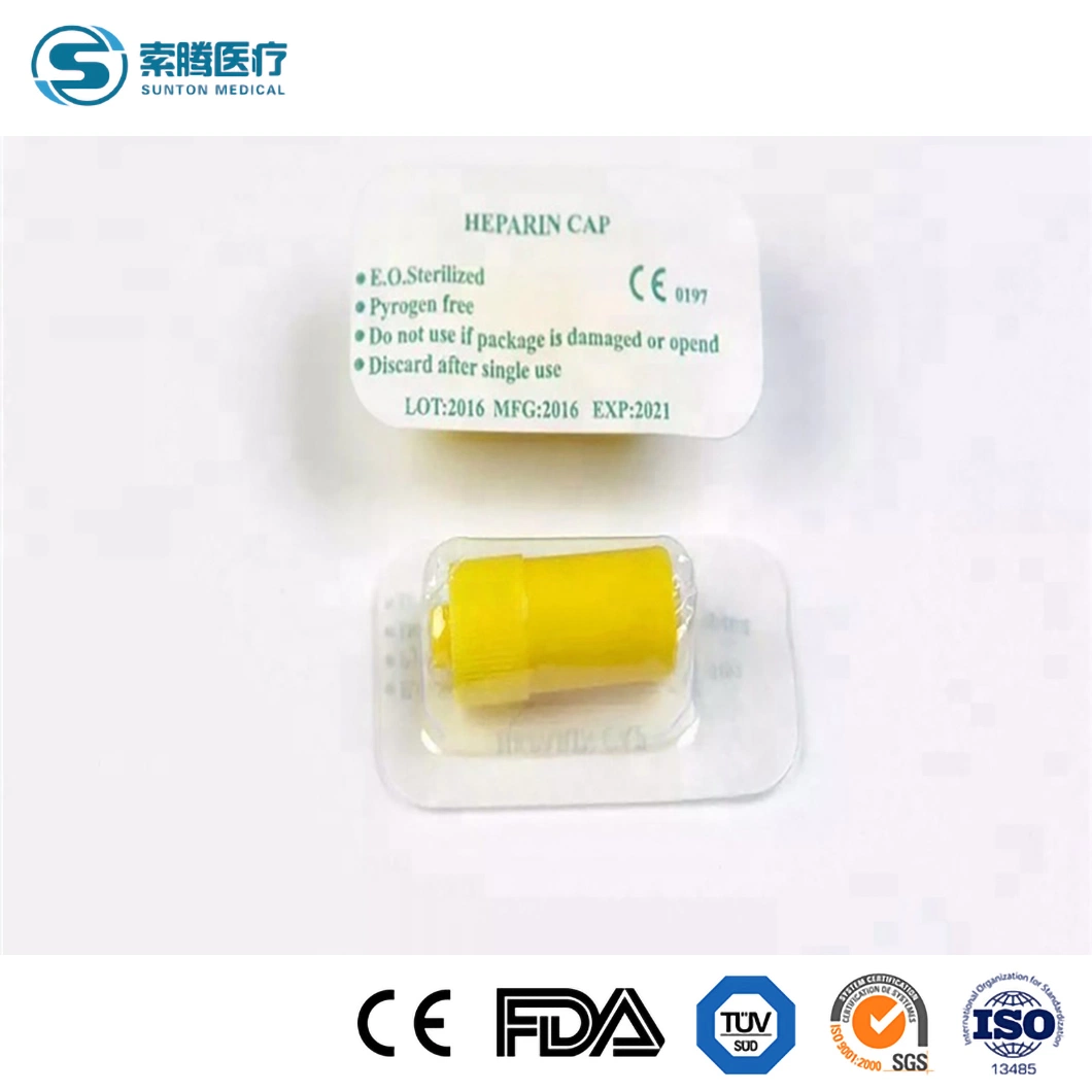 Sunton Hep Lock Cap China Disposable Heparin Cap Suppliers 3ml 4 Ml Plastic Pet EDTA K3 Vacuum Blood Collection Heparin Tubes Containe Heparin Cap for Injection