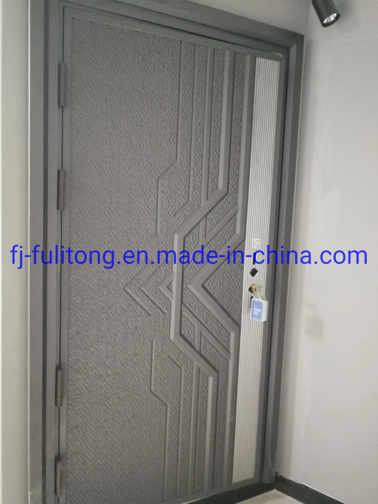 Sliding Flat Entrance Glass PVC Residential Outer Curtain Steel Door