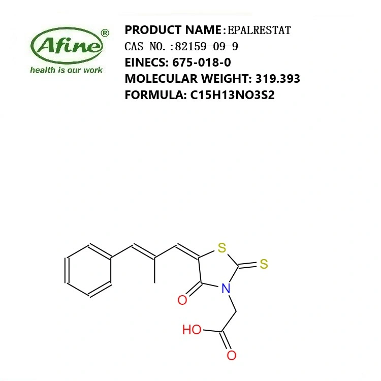 CAS 82159-09-9 Epalrestat / AKOS BBS-00007767 / Epalrest / OTAVA-BB BB7211260020/3-thiazolidineaceticacid, 5-(2-methyl-3-phenyl-2-propenylidene)-4-oxo-2-thioxo