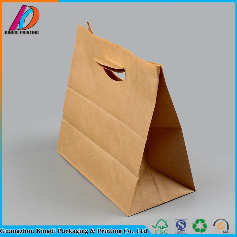 Hot Selling Restaurant Recyclable Take Away Fast Food Kraft Paper Bag