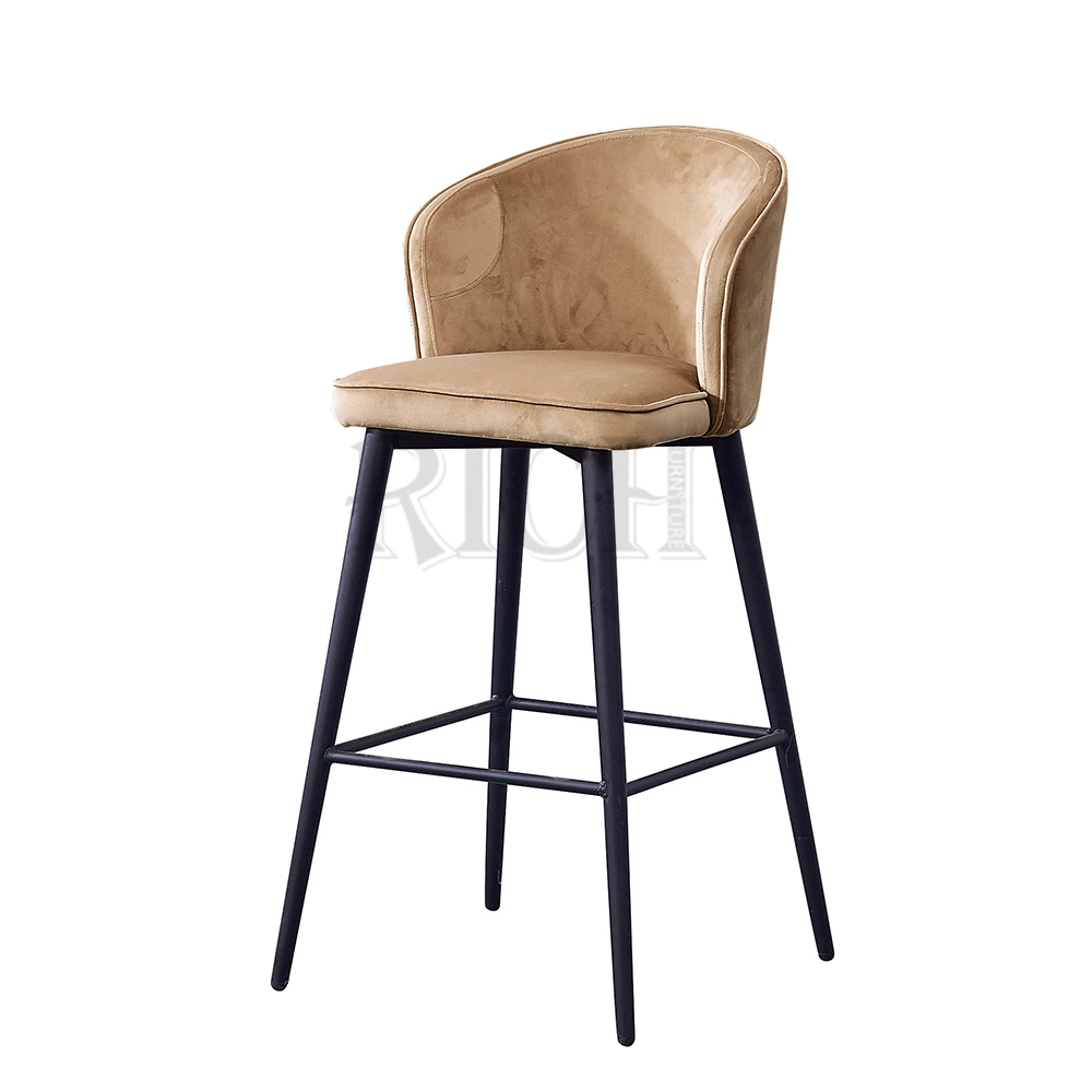 Modern Hotel Furniture Bar Height Barstool with Back