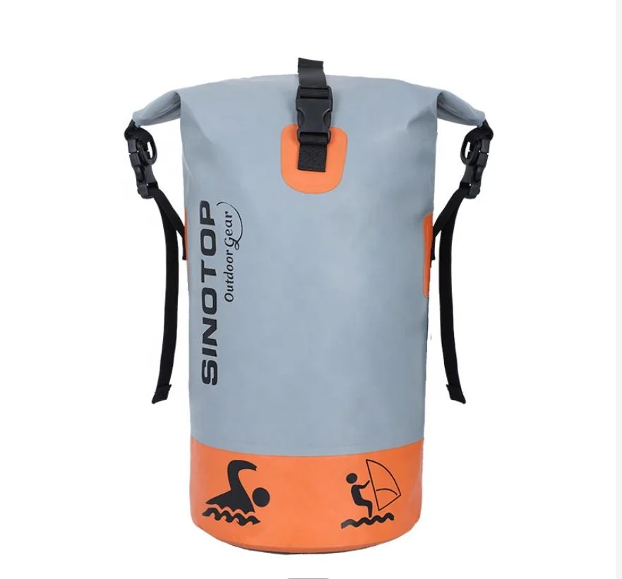 Custom Print Logo OEM Float Drifting Camping 20L 30L 500d PVC Outdoor Hiking Boating Kayak Waterproof Dry Bag