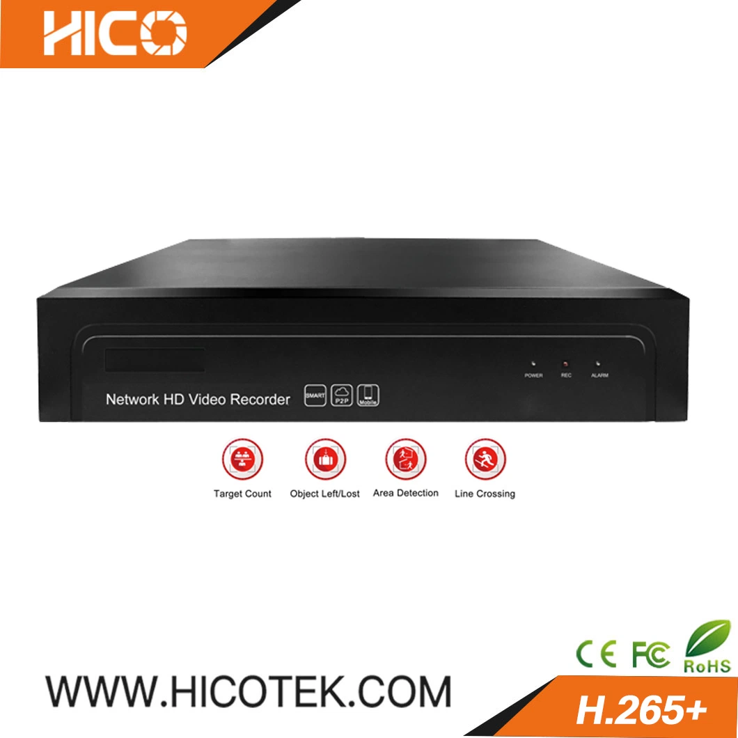 5MP H. 265 Ports POE+ 8CH 16 canaux Mini sécurité autonome de surveillance IP CCTV Digital Network Video Recorder voiture caméra DVR Mobile WiFi P2P Commutateur d'Alarme NVR