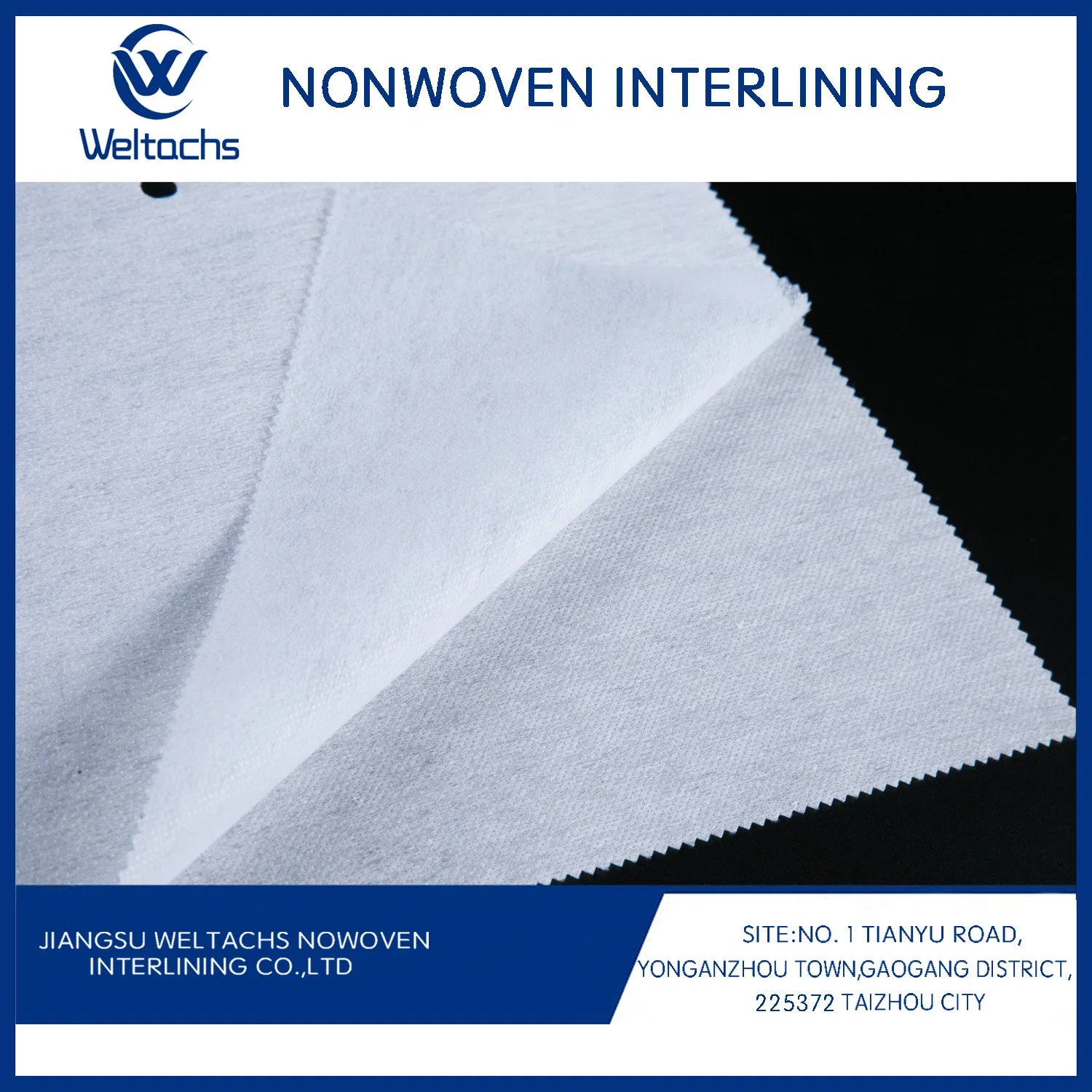 50% Polyester Nylon Non Woven Fusible Interlining Fabric