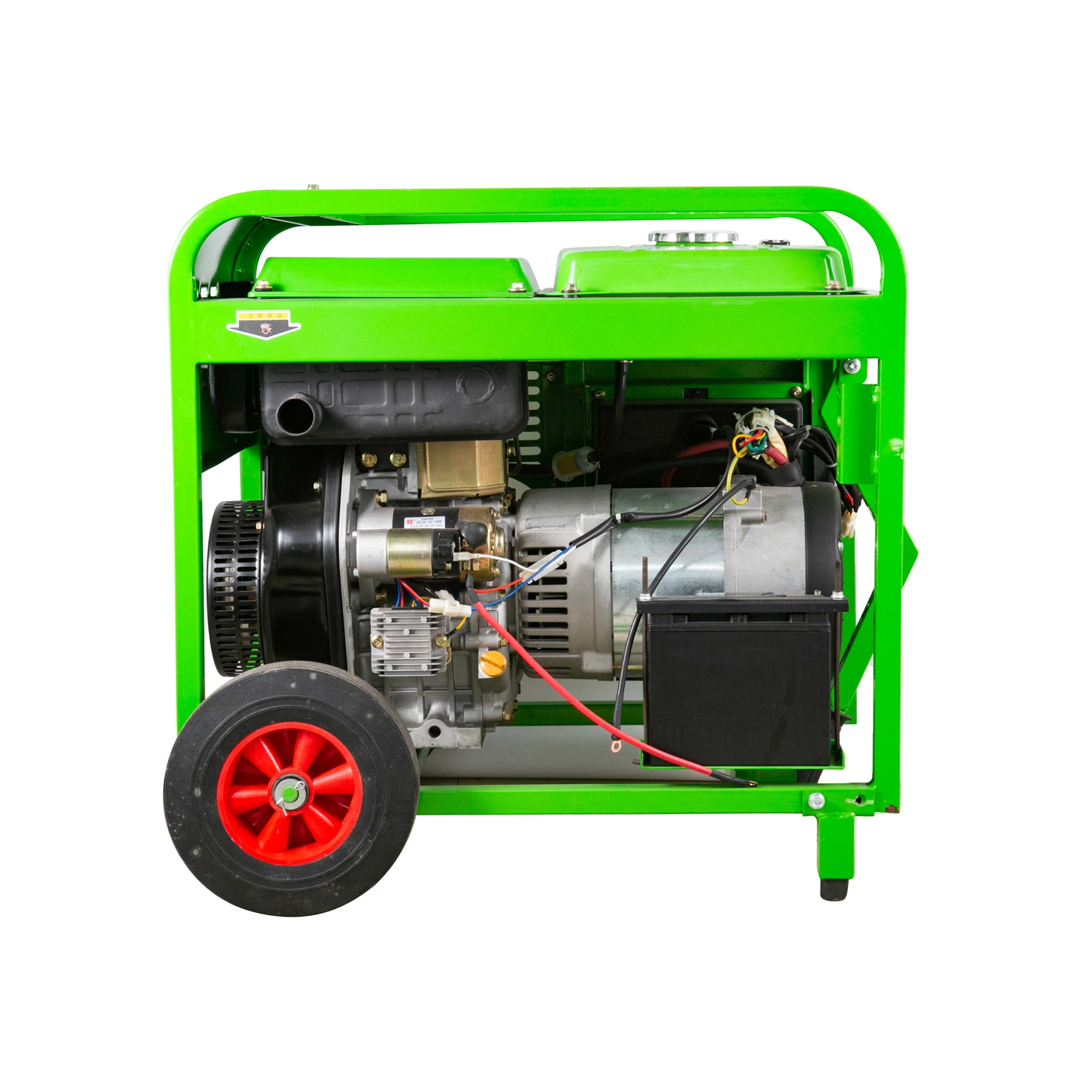 Heben Sie 50~220A 2,5kW Leistung mit Hand drücken Sie zwei große Räder Diesel Generator Schweißmaschine Dual-Purpose Unit Shangahi