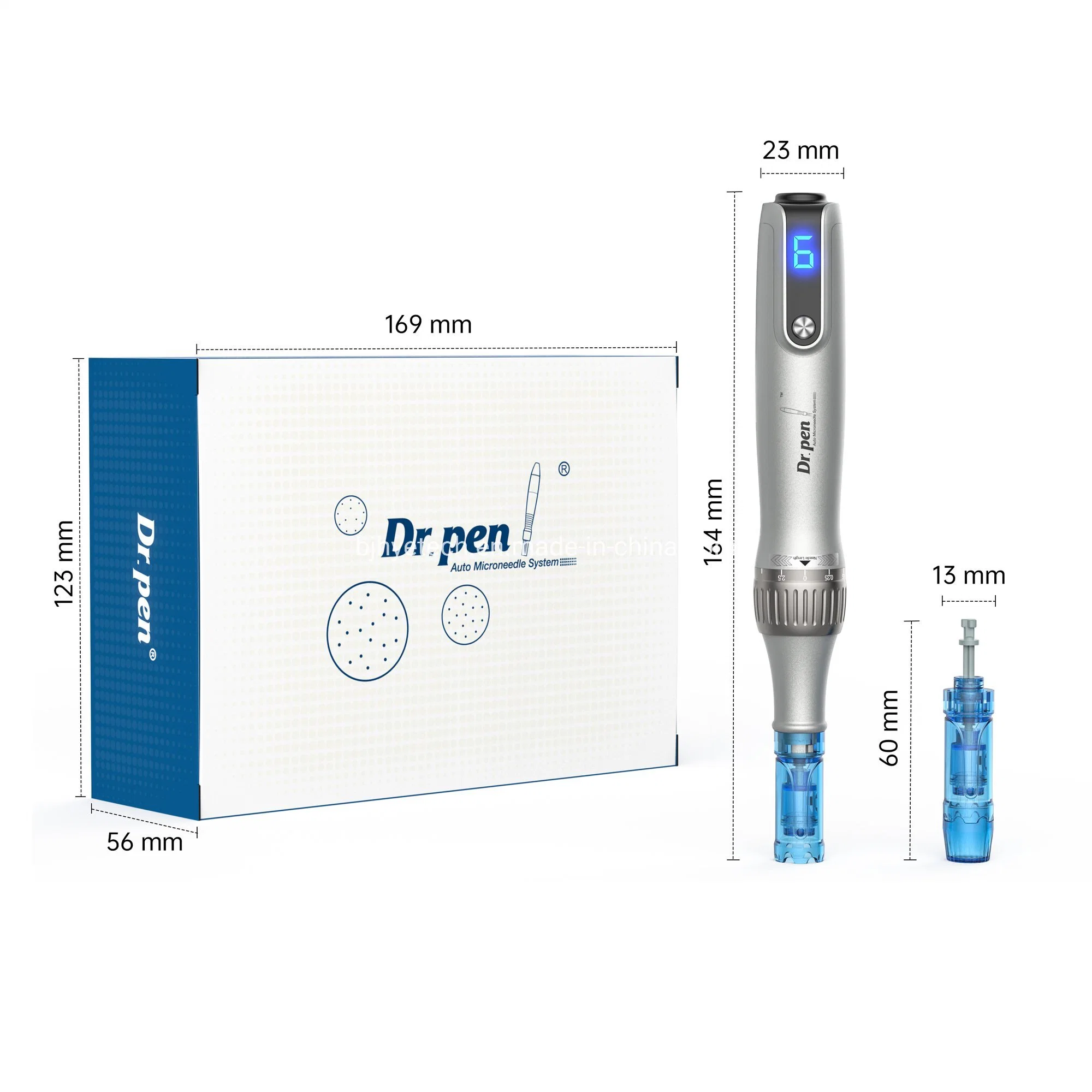 Cartucho de aguja Micro profesional aprobado por CE recargable eléctrica para uso médico Dermapen 12/24/36 Pins Derma Pen