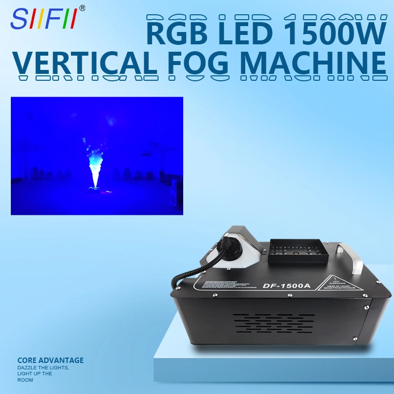 Máquina de Fumaça Vertical Fogvertmax 1500W Wireless LEDs RGB/DMX