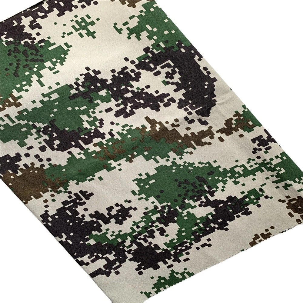 Estilo militar uniforme Canada Camouflage tela Poly / ropa de algodón