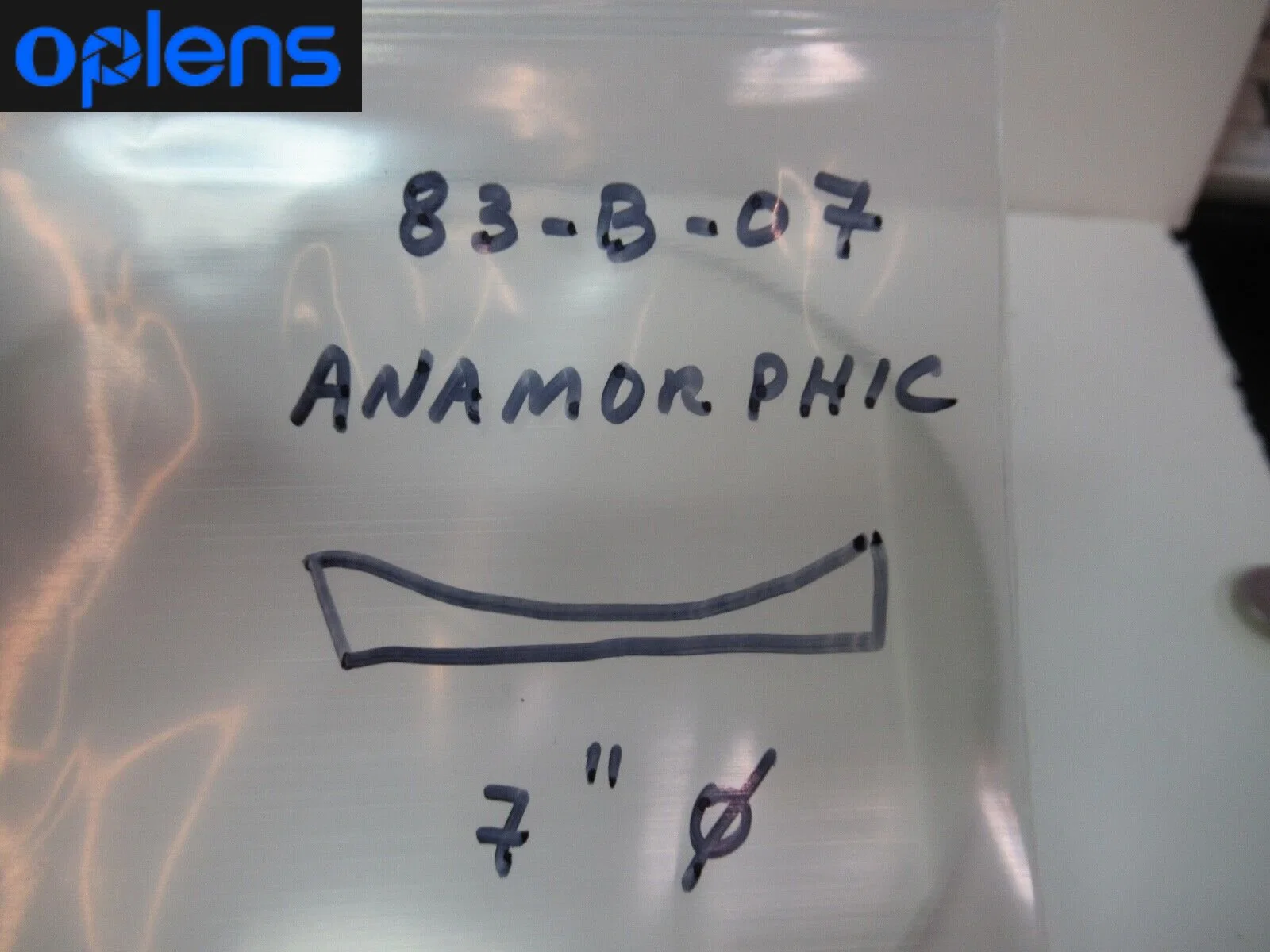 Nouveau 2024 échantillon gratuit / demande de dessins énorme lentille anamorphosique optique Optique laser concave Plano de 7 po