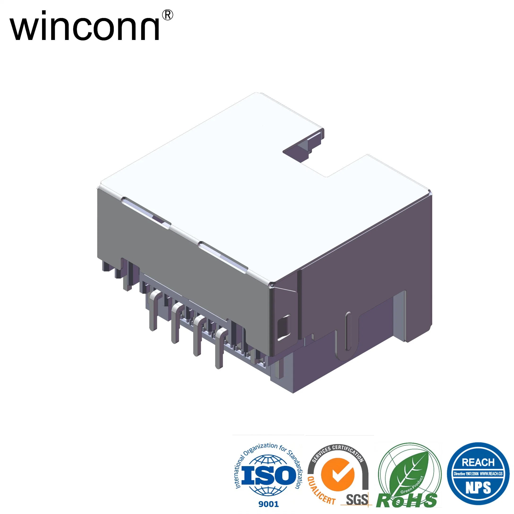 Winconn RJ45 Terminal Connector with Rj11, Rj12, and Rj46 Sockets