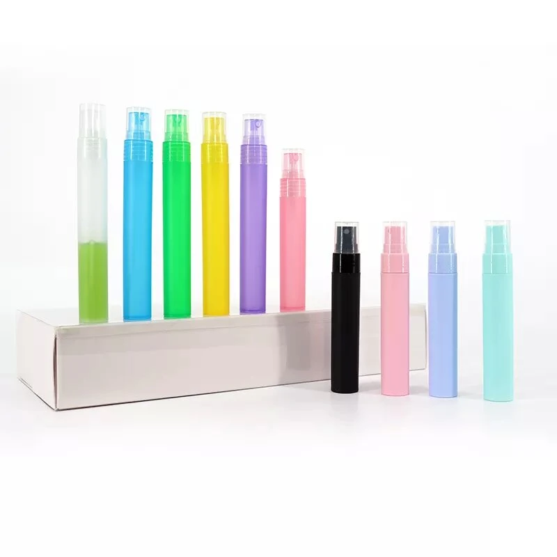 Vide 5ml 10ml 15ml 20ml Mélange de couleur vide du tube en plastique réutilisables en verre dépoli bouteille de parfum vaporisateur