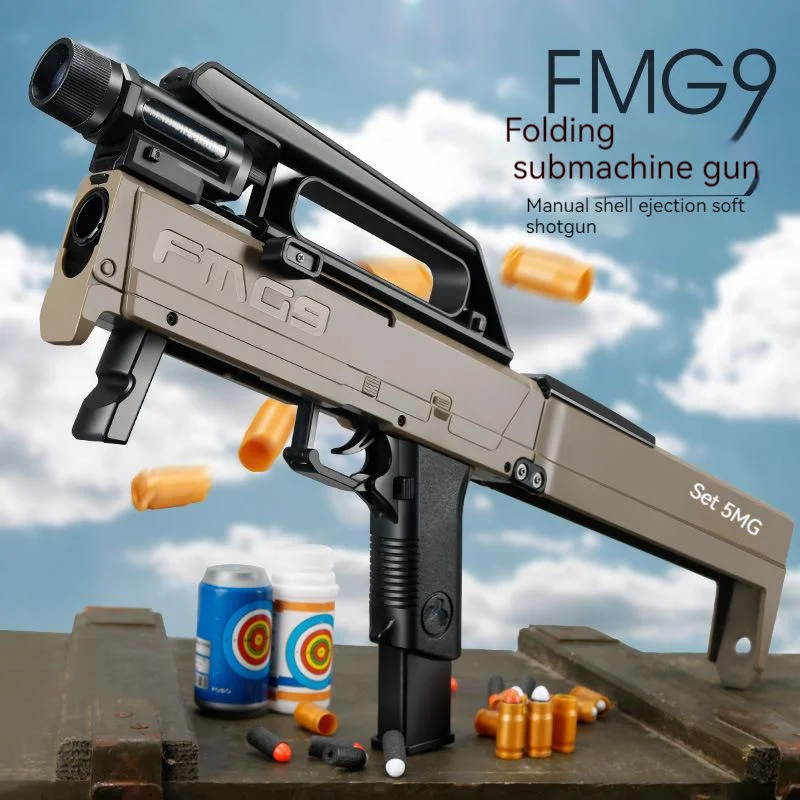 2023 Fmg9 pistolet extérieur pour enfants tir manuel pistolet cible doux Pistolet à jouets en mousse Bullet Blaster pour Garçon