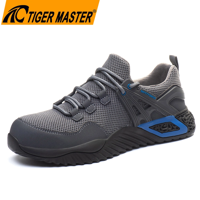 Anti Slip Oil Resistant PU Sole Light Weight Puncture Proof Men's Protective Summer Sneakers Sport Type Safety Shoes with Steel Toe