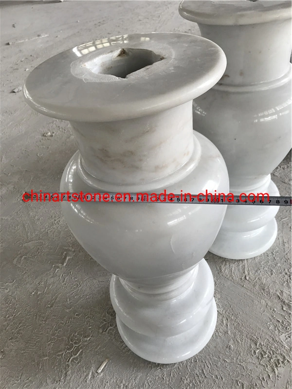 White Marble Flower Vase for Inner Decoration