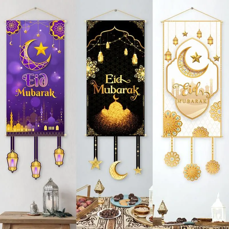 O Ramadão Mubarak Eid do Banner Mubarak Condecorações Festival Muçulmano Decoração fontes de terceiros